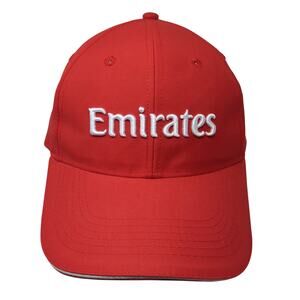 Emirates Fly Better Slideback Baseball Cap Red One Size Adjustable W/Tags